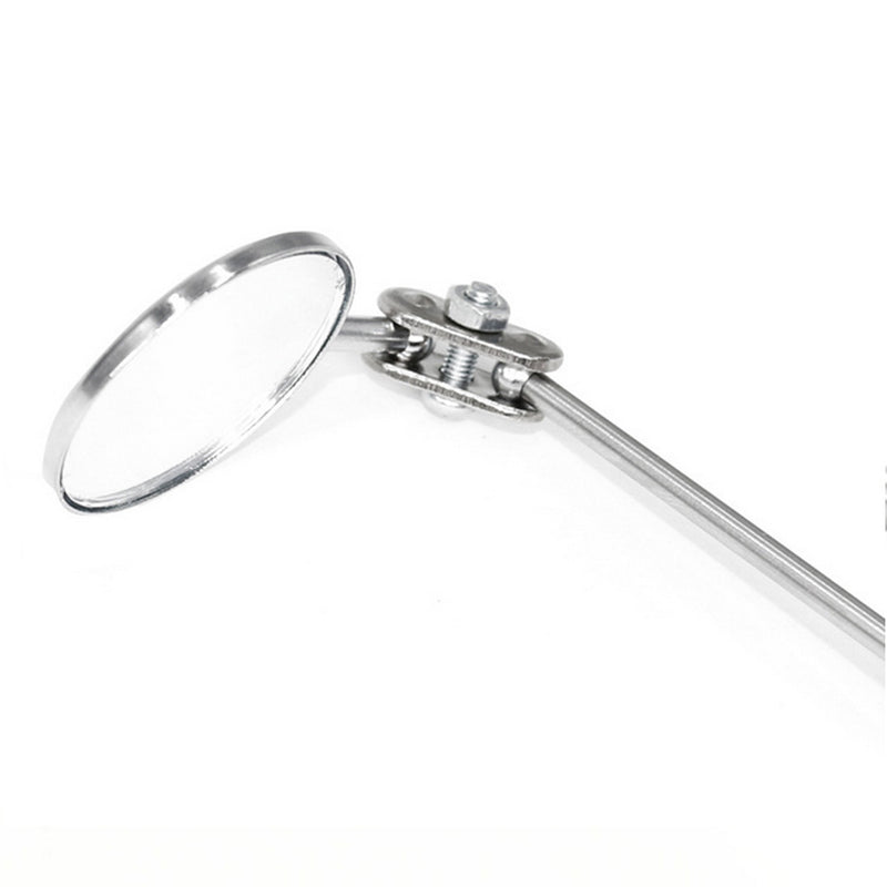 1 x New Extending Telescopic Inspection Round Mirror Pocket Clip Tool Hot