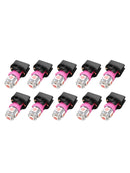 10x New Best Pink LED Bulbs for Instrument Gauge Cluster Dash+10x Sockets