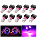 10x New Best Pink LED Bulbs for Instrument Gauge Cluster Dash+10x Sockets