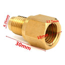 2x Refrigerant Tank Adapter 1/2'' ACME Female x 1/4'' Male Flare Fitting Hot