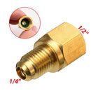 2x Refrigerant Tank Adapter 1/2'' ACME Female x 1/4'' Male Flare Fitting Hot