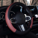 Simple 38CM Leather Anti-Slip For Car Steering Wheel Cover Durable