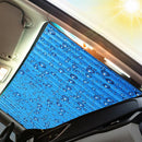 1Pc Blue Sunshade with 2 Glass Suckers for Car Auto Aluminum Foil