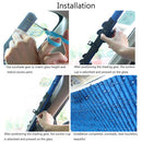1Pc Blue Sunshade with 2 Glass Suckers for Car Auto Aluminum Foil