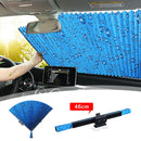 1Pc Blue Sunshade with 2 Glass Suckers for Car Auto Aluminum Foil