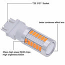 2 x 3157 5730 33LED Amber Car Tail Backup Reverse Turn Signal Light Lamps New