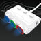 3-in-1 Car lighter Socket Charger with 2 USB Charging Ports Adapter