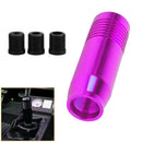 1x New Purple Aluminum Alloy Gear Shift Knob for Car+3 Pcs Thread Sleeves Hot