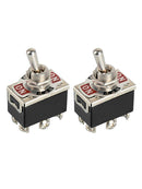 2pcs 20A 125V Car Boat Heavy Duty Toggle Switch DPDT On-Off-On Switch 6 Termina