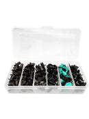 120x Universal Plastic Fastener Push Clips Clip Black for Car Auto Practical