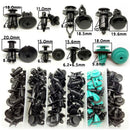 120x Universal Plastic Fastener Push Clips Clip Black for Car Auto Practical