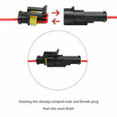 26pcs 1/2/3/4/ Pin Way Sealed Waterproof Electrical Wire Connector Plug Socket S