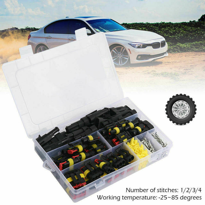 26Set Fit For Car Waterproof 1-4 Pin Way Electrical Connector Plug Practical