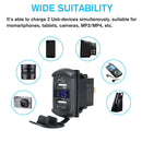 Universal Rocker Style Car USB Charger with Blue LED Light Dual USB Power Socket