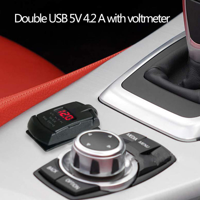 3 * Car Charger USB Car Charger Adaptor with Dual Port 5V/4.2A Fast Durable