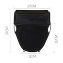 Black Leather Motorcycle Bike Rear Tail Storage Bag Saddle Bags Universal