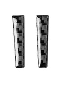 2X Black Carbon Fiber Car Shift Handle Stickers Cover Decor For Ford Mustang
