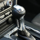 2pcs Carbon Fiber Gear Shift Handle Trim Cover Fits For Ford Mustang 2015-2019