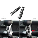 2pcs Carbon Fiber Gear Shift Handle Trim Cover Fits For Ford Mustang 2015-2019