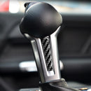 2X Black Carbon Fiber Car Shift Handle Stickers Cover Decor For Ford Mustang