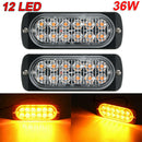 2X 12 LED Car Truck Flash Warning Side Lamp Practical New Easy Use
