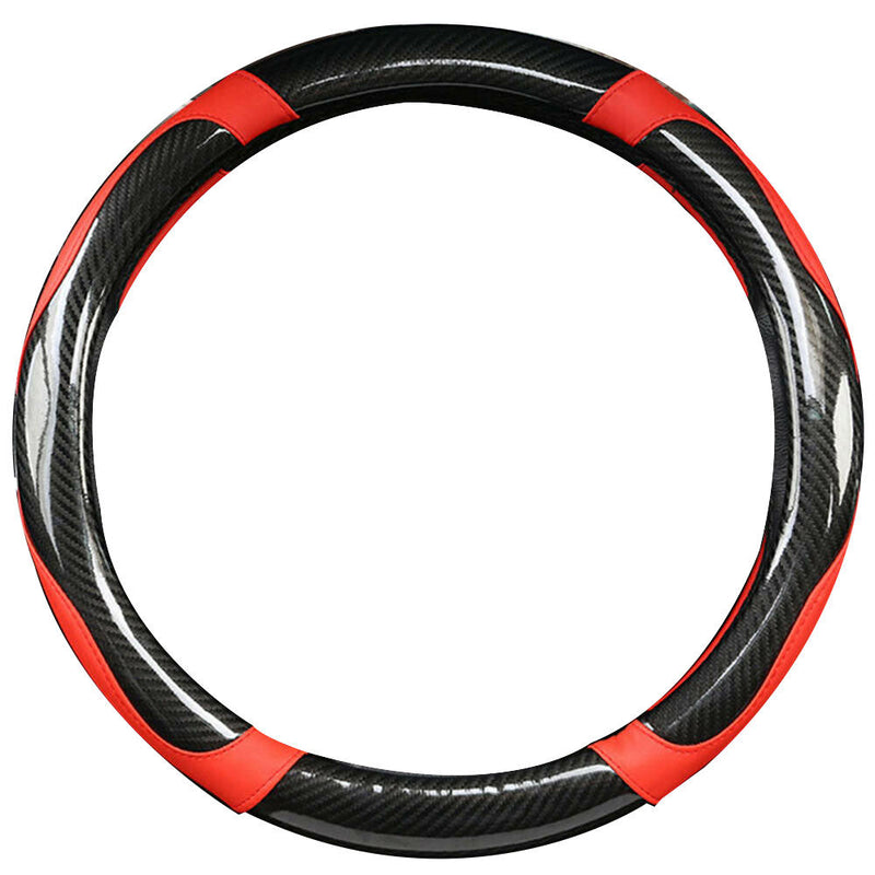 1 x Handmade Carbon Fiber Steering Wheel  Protector for Car Truck Van SUV New