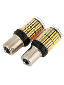 1 Pair LED Bulb 144SMD CanBus 1156 BA15S P21W LED Turn Signal Light 12V Amber