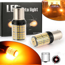 2X 1156 144SMD BA15S P21W LED Turn Signal Lights Bulb Canbus Amber/Yellow 12V