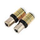 2X 1156 144SMD BA15S P21W LED Turn Signal Lights Bulb Canbus Amber/Yellow 12V