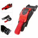 3X Plastic Motorcycle Helmet Speed Clip Chin Strap Quick Release Pull Buckle Red