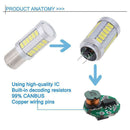 4pcs 1157 5630 33-SMD LED Car White Canbus Light Bulbs Backup Reverse Tail Lamp