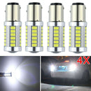 4pcs 1157 5630 33-SMD LED Car White Canbus Light Bulbs Backup Reverse Tail Lamp