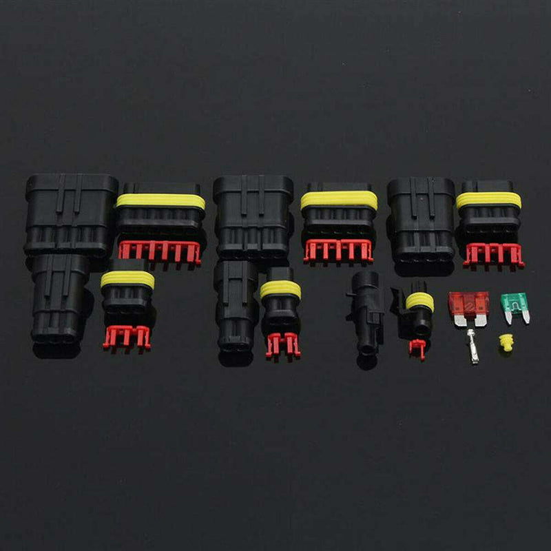 1 x Car Electrical Wire Cable Connector 1-6Pin Way Plug & Blade Fuses Kit New