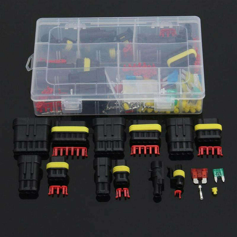 1 x Car Electrical Wire Cable Connector 1-6Pin Way Plug & Blade Fuses Kit New