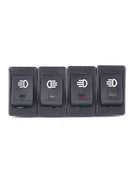 4X Universal 4 Pin Car Fog Light Rocker Switch Toggle LED On-Off Button DC12V