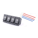 4X Universal 4 Pin Car Fog Light Rocker Switch Toggle LED On-Off Button DC12V