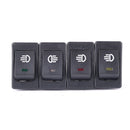4X Universal 4 Pin Car Fog Light Rocker Switch Toggle LED On-Off Button DC12V