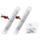 10x 4" Sealed Clear White 9 LED Side Marker Lights Lamps For Truck Trailer Lorry