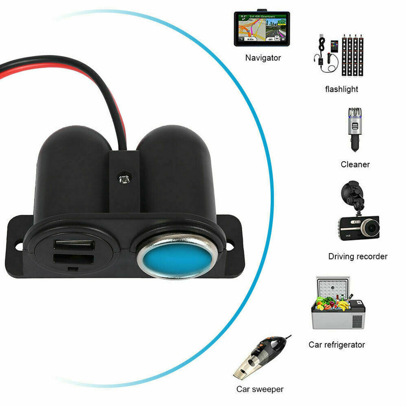 1 piece Splitter-Adapter Car-Cigarette-Lighter-Socket Dual-Usb-Charger 2-Way Hot