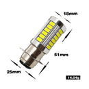 2pcs H6 5630 33SMD White 6000K LED Bulbs Car Fog Lights Motorcycle Headlight