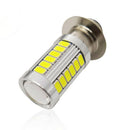 2pcs H6 5630 33SMD White 6000K LED Bulbs Car Fog Lights Motorcycle Headlight