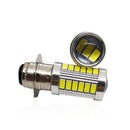2pcs H6 5630 33SMD White LED Headlight Car Motorcycle Fog Light Turn/Brake Light