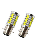 2pcs H6 5630 33SMD White 6000K LED Bulbs Car Fog Lights Motorcycle Headlight