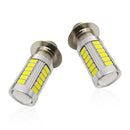 2pcs H6 5630 33SMD White LED Headlight Car Motorcycle Fog Light Turn/Brake Light