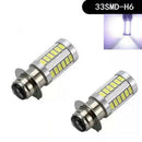 2pcs H6 5630 33SMD White 6000K LED Bulbs Car Fog Lights Motorcycle Headlight