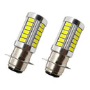 2pcs H6 5630 33SMD White LED Headlight Car Motorcycle Fog Light Turn/Brake Light