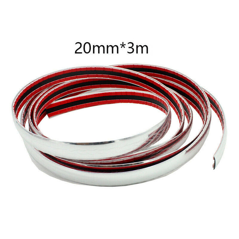 20mm Chrome Molding Trim Strip PVC Car Styling Decor Adhesive Tape New Hot
