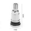 4X Bolt-in Stainless Steel Motorcycle Tubeless Wheel Tire Valve Stem w Dust Cap