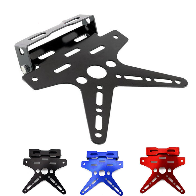 Universal Motorcycle Modified Adjustable LED License Plate Frame Holder Bracket