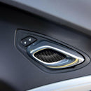 2x Carbon Fiber Interior Door Handle Bowl Cover Trim For Chevrolet Camaro 17-19